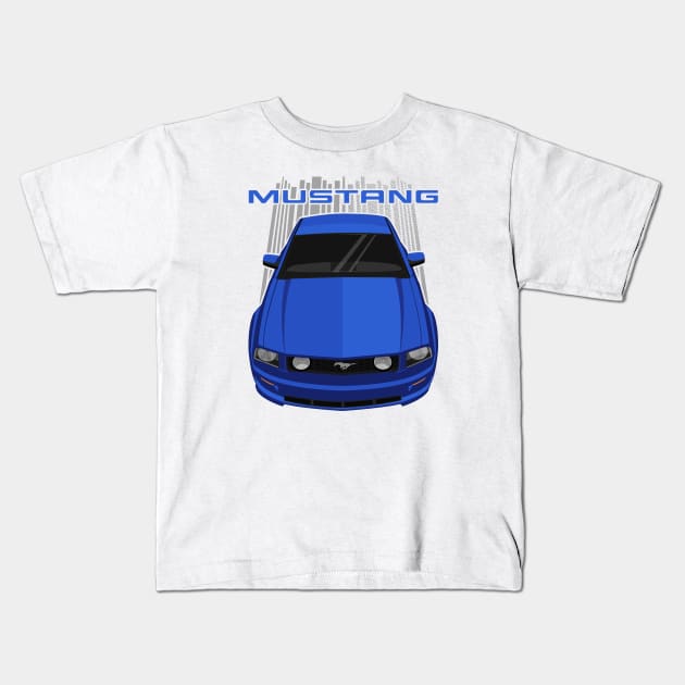 Mustang GT 2005-2009 - Sonic Blue Kids T-Shirt by V8social